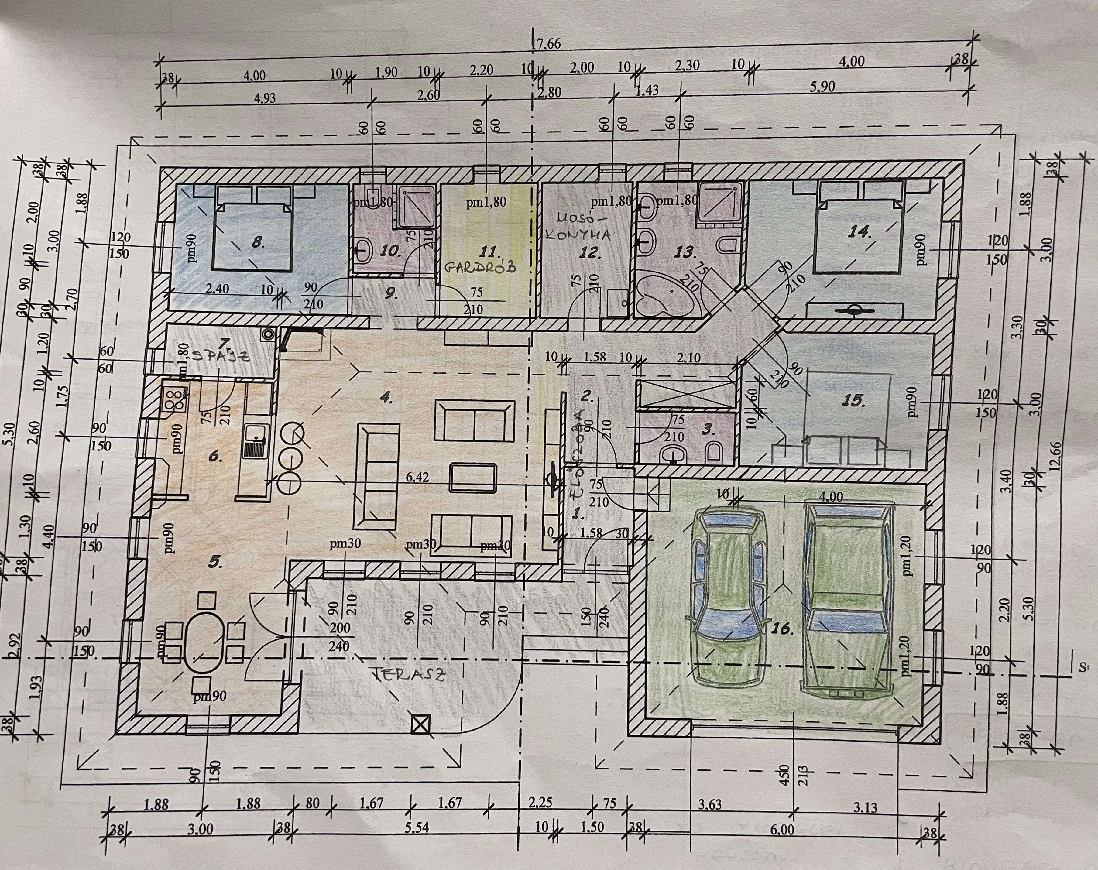 Eladó családi ház Pécsen alaprajz
