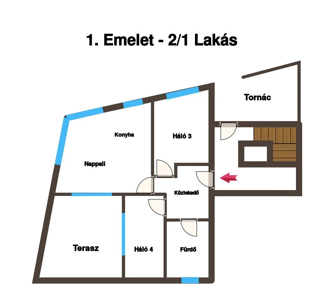 Eladó tégla lakás Budapest 11. ker.en alaprajz