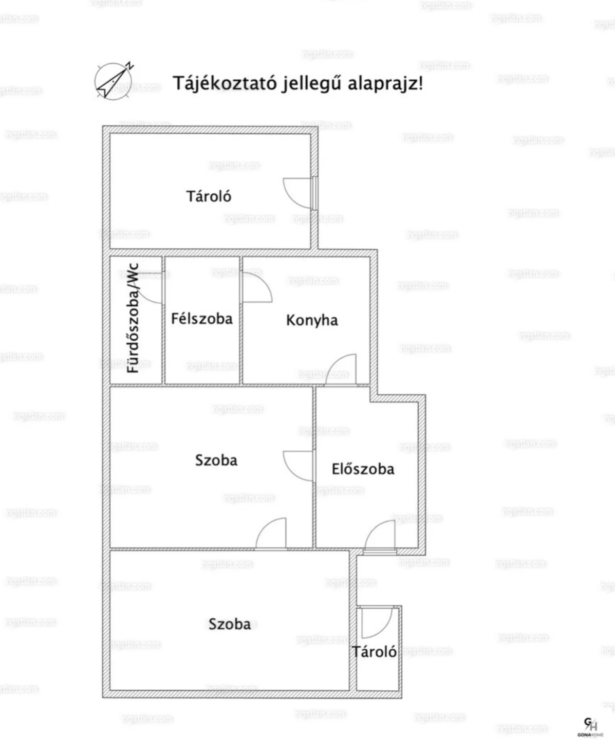 Eladó családi ház Csóron alaprajz