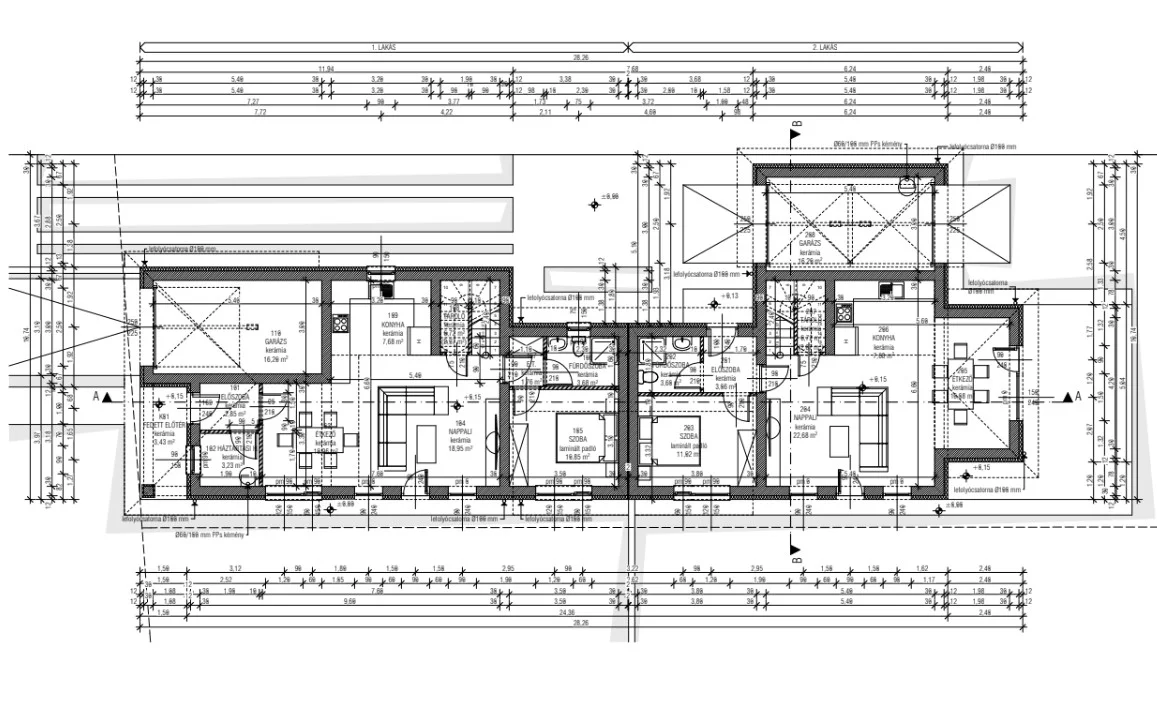 Eladó ikerház Nyíregyházán alaprajz