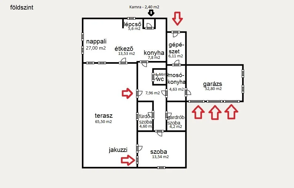 Eladó családi ház Kecskeméten alaprajz