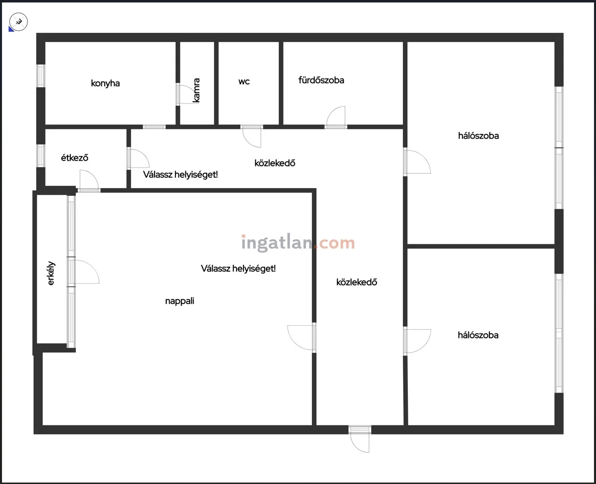 Eladó panel lakás Jászberényen alaprajz