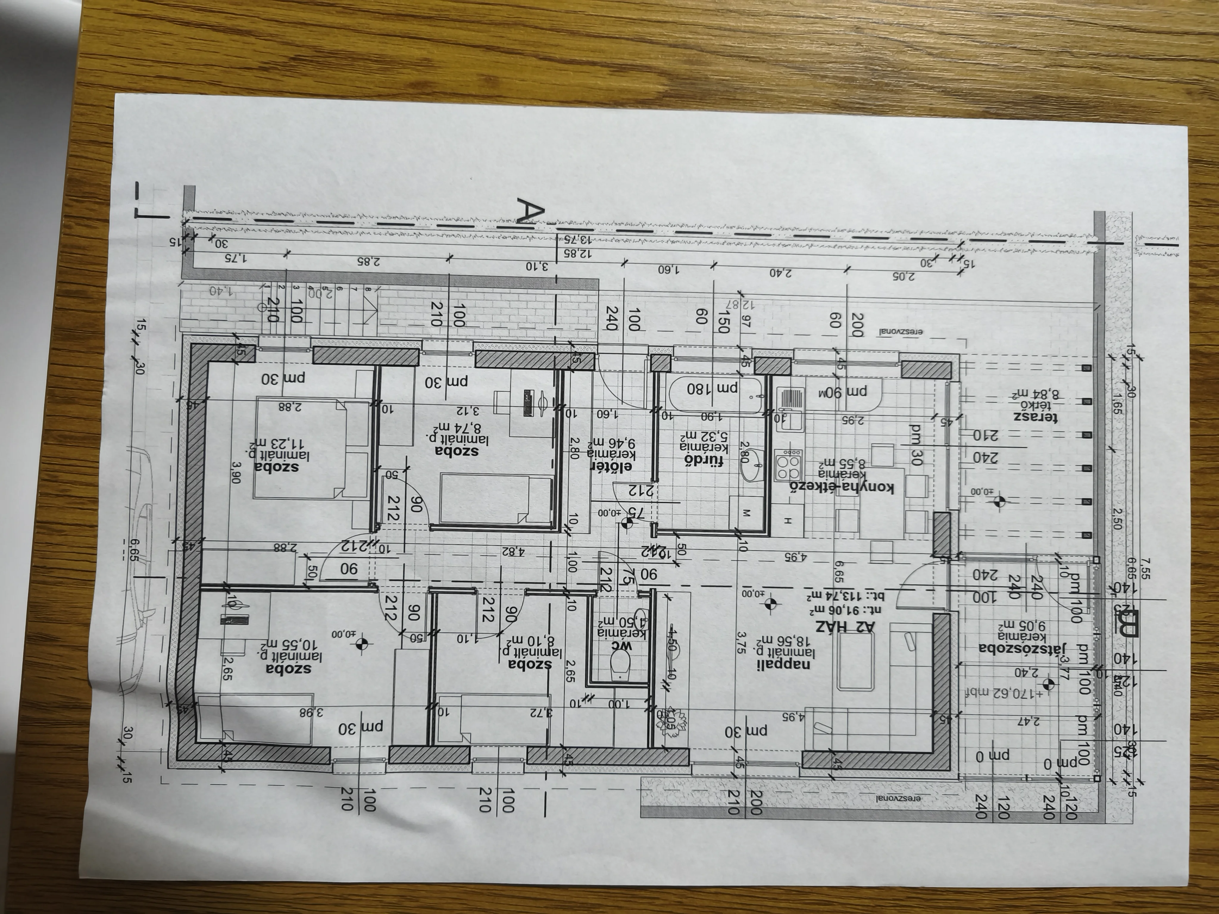 Eladó családi ház Teskándon alaprajz