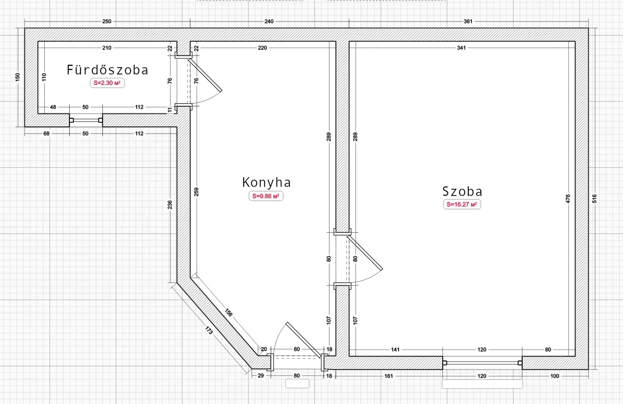 Eladó tégla lakás Budapest 08. ker.en alaprajz