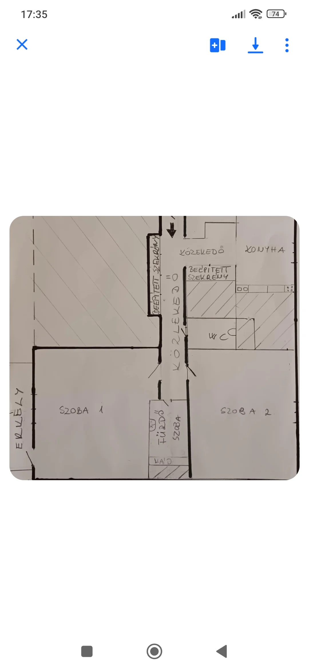 Eladó tégla lakás Szolnokon alaprajz