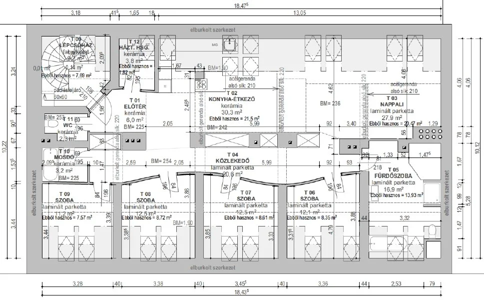 Eladó tégla lakás Székesfehérváron alaprajz