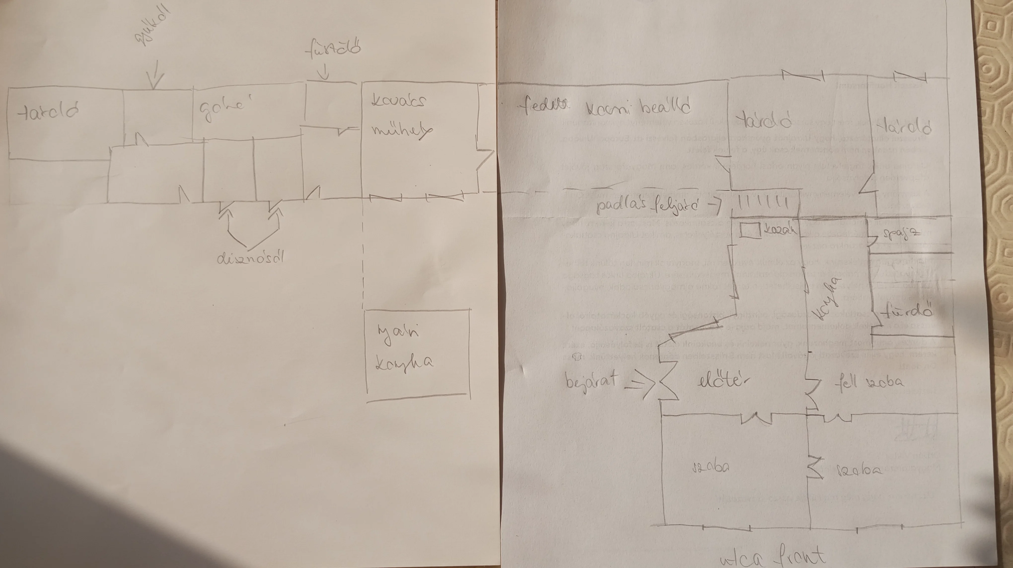 Eladó családi ház Dávodon alaprajz
