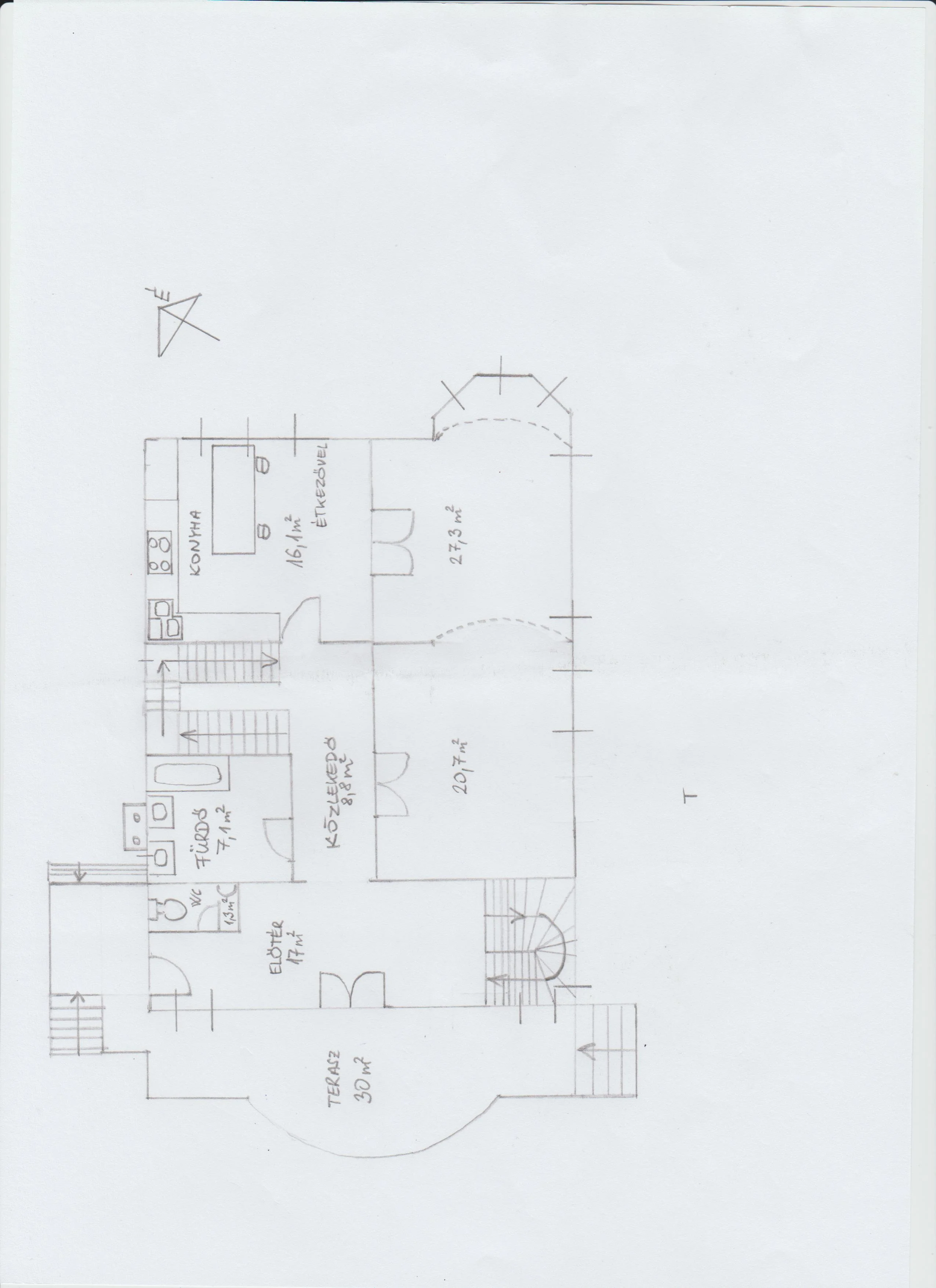 Eladó családi ház Érden alaprajz