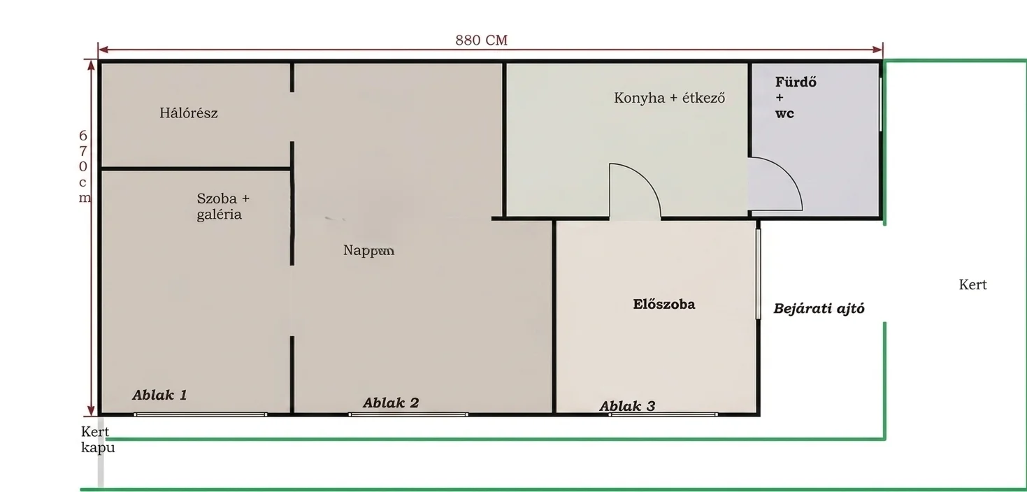 Eladó tégla lakás Budapest 15. ker. patyolat alaprajz
