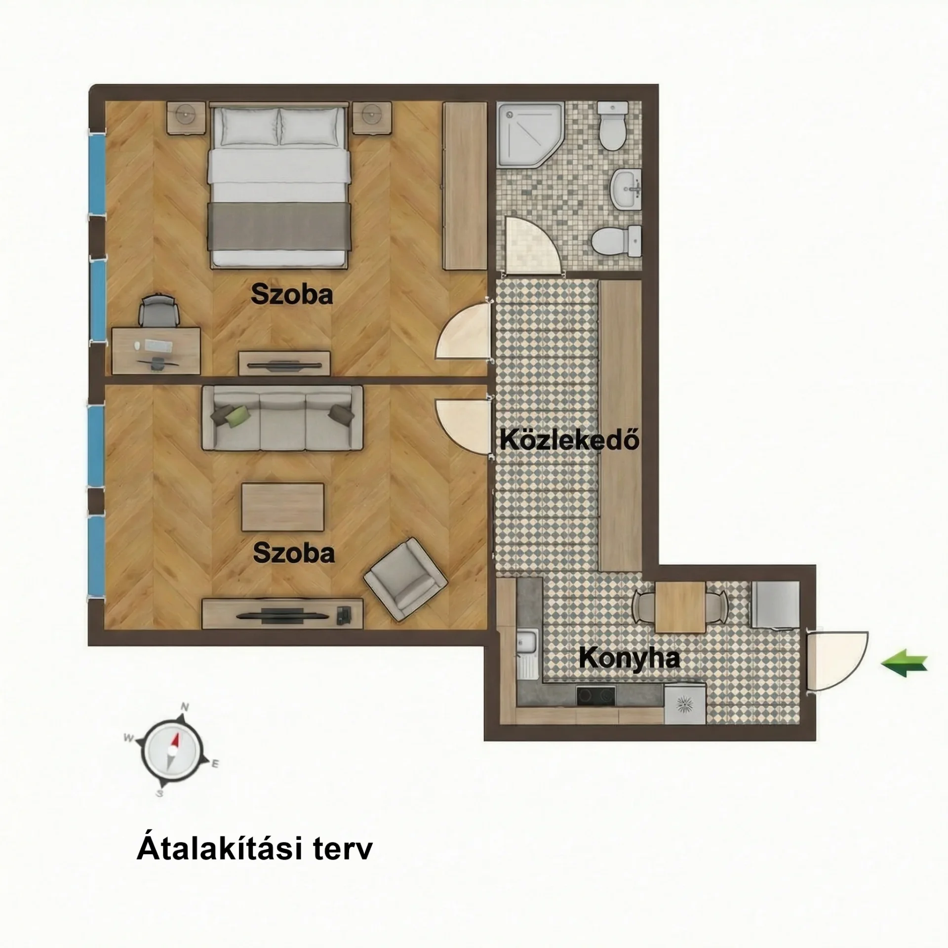 Eladó tégla lakás Budapest 08. ker. Palota negyed alaprajz