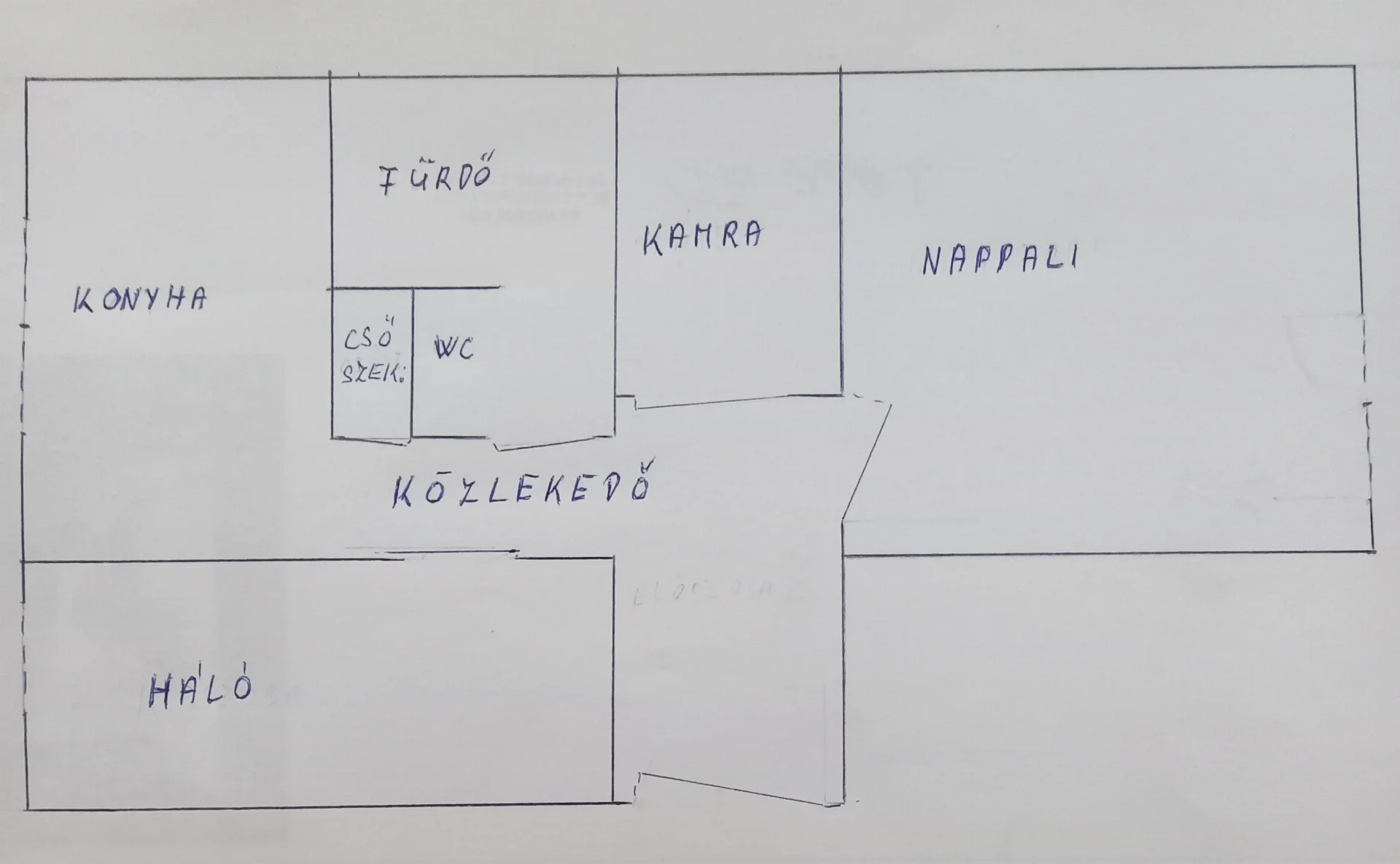 Eladó panel lakás Dunaújváros Táncsics Mihály utca alaprajz