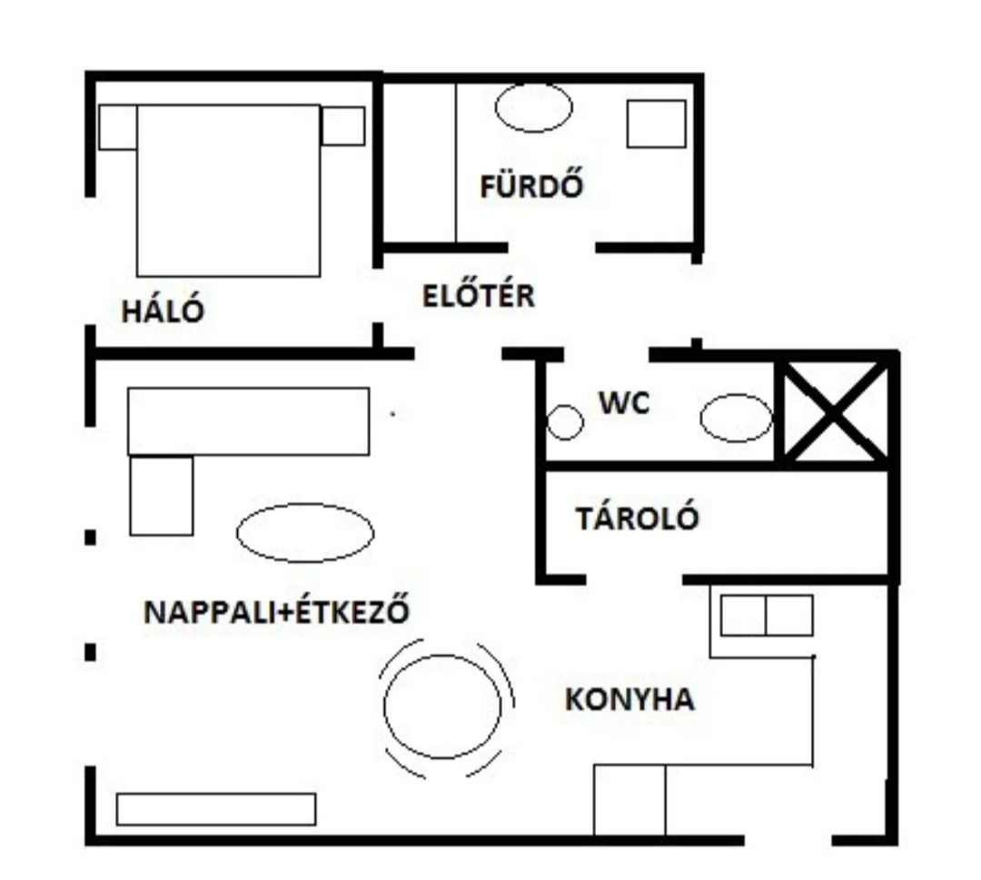 Kiadó tégla lakás Győr Bercsényi liget alaprajz