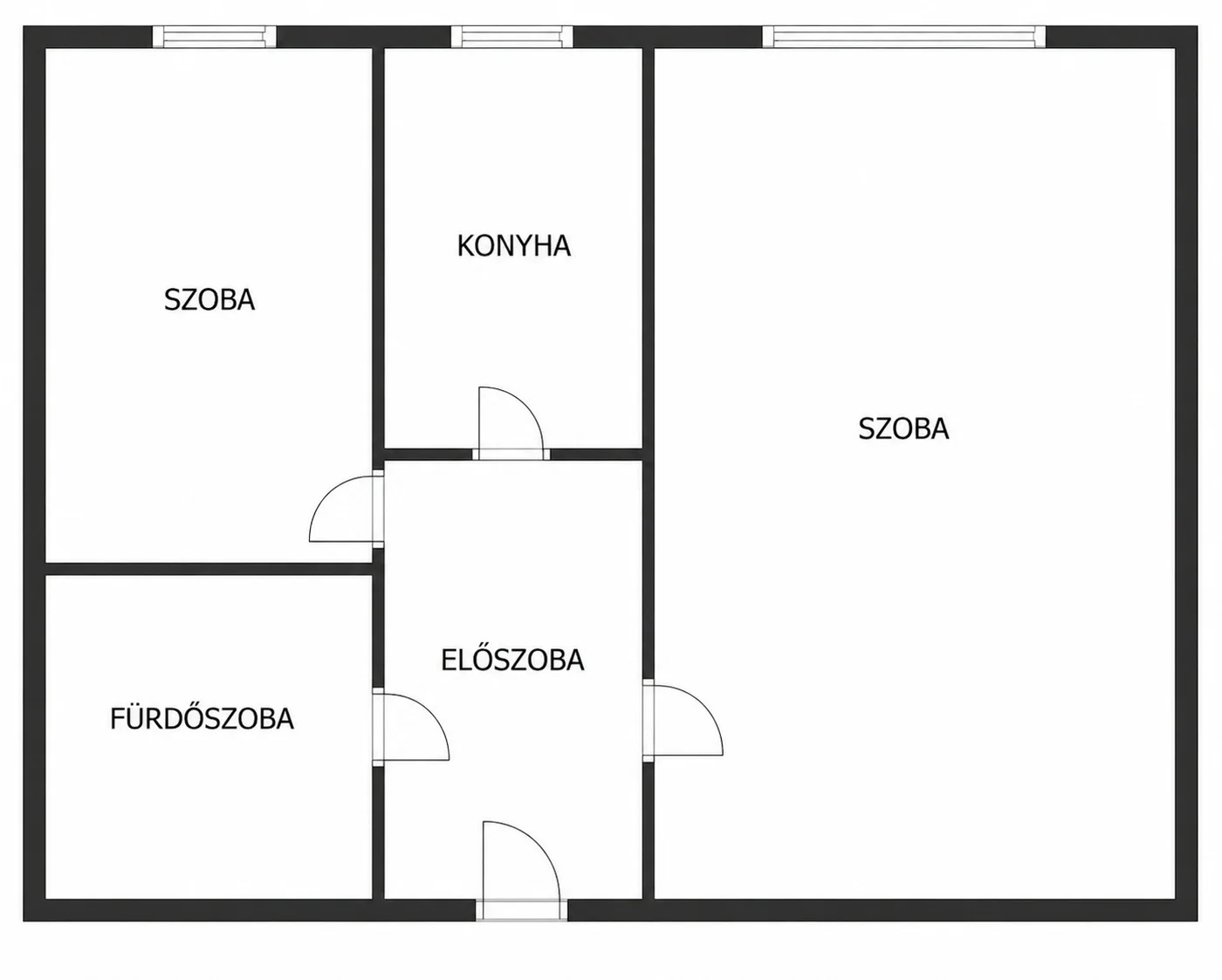 Eladó panel lakás Pécs Lahti utca alaprajz