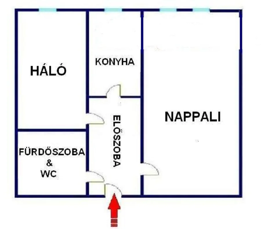 Eladó panel lakás Debrecen Domokos Lajos utca alaprajz