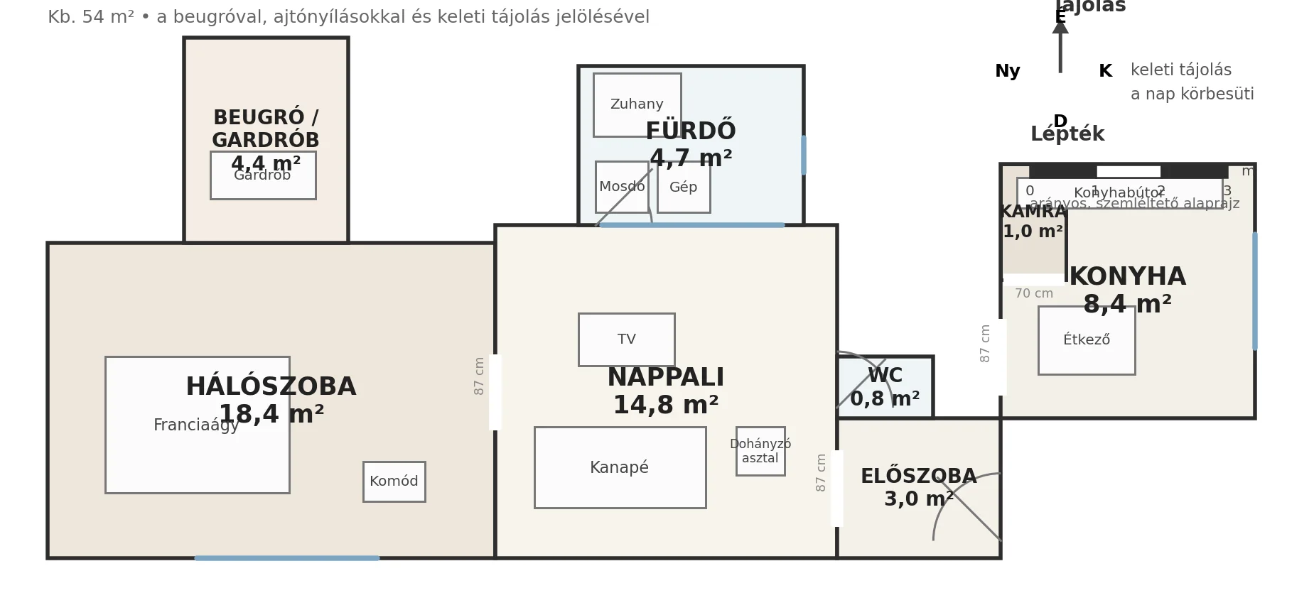 Eladó tégla lakás Szolnok Táncsics Mihály utca alaprajz