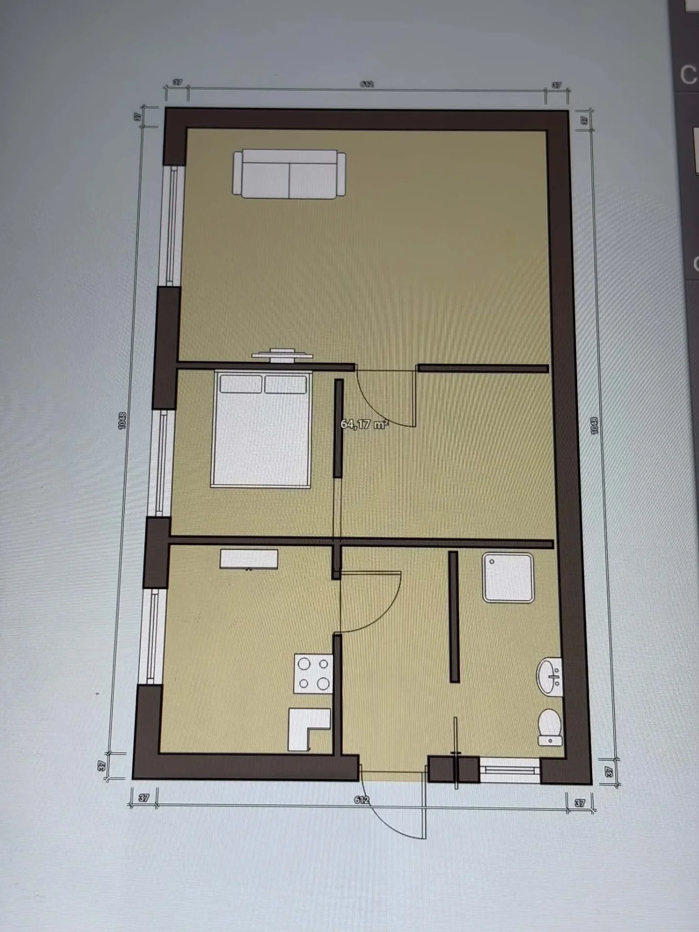 Eladó tégla lakás Budapest 10. ker. Jegenye alaprajz