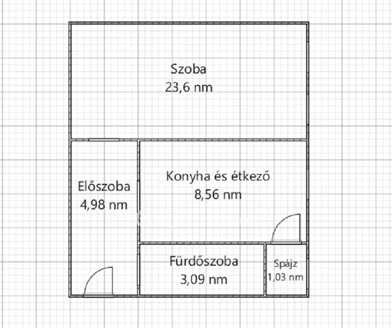 Eladó tégla lakás Ajka Vájár alaprajz