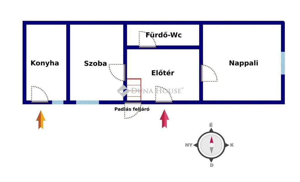 Eladó családi ház Zámoly Dózsa alaprajz