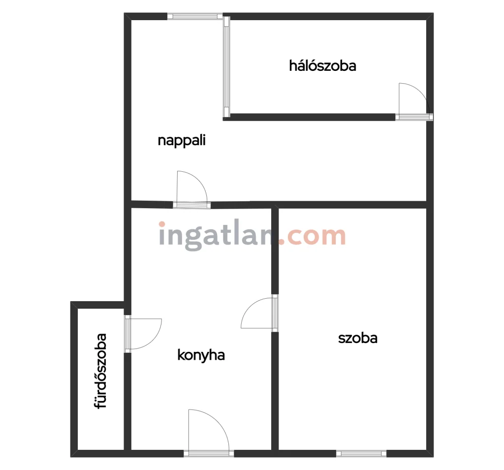 Eladó tégla lakás Budapest 13. ker. Szekszárdi utca alaprajz