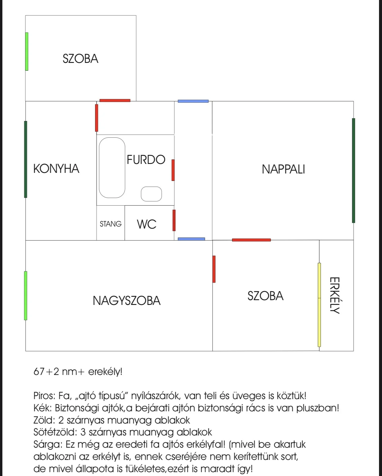 Eladó panel lakás Budapest Ady Endre út alaprajz