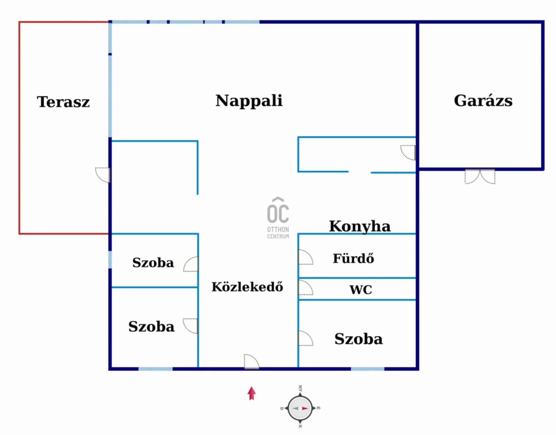 Eladó családi ház Komádi Ibolya utca alaprajz