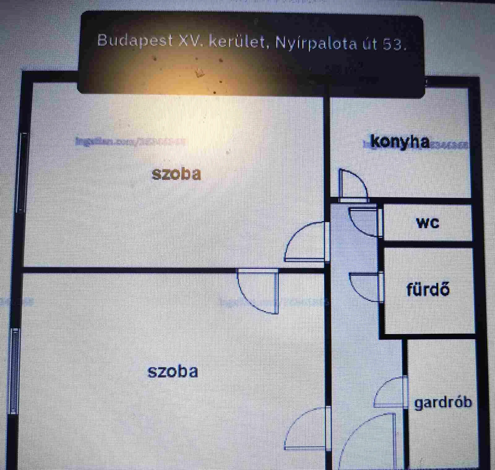 Eladó panel lakás Budapest 15. ker. Nyírpalota út alaprajz