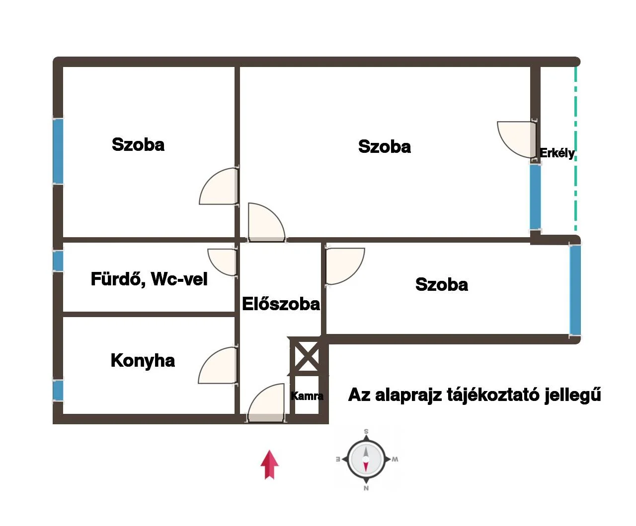 Eladó tégla lakás Nagykanizsa alaprajz