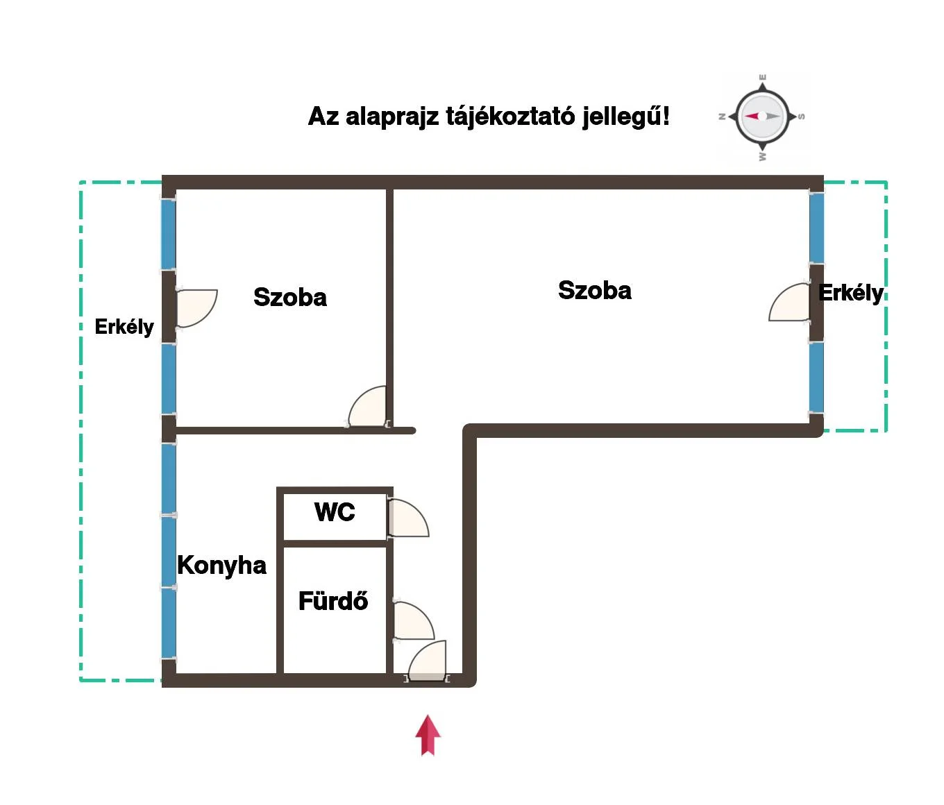 Eladó panel lakás Nagykanizsa alaprajz