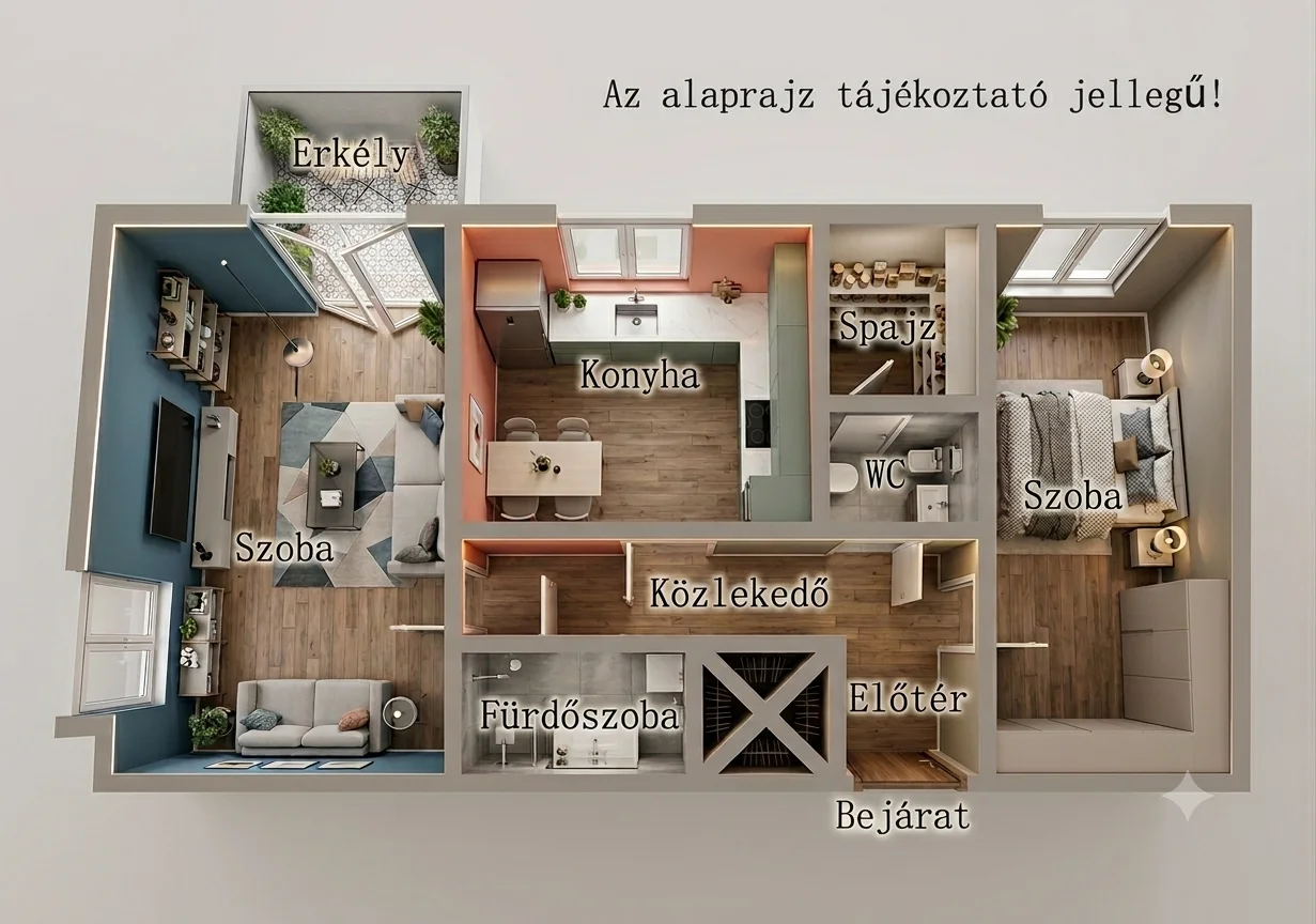 Eladó tégla lakás Miskolc Bajcsy-Zsilinszky út alaprajz