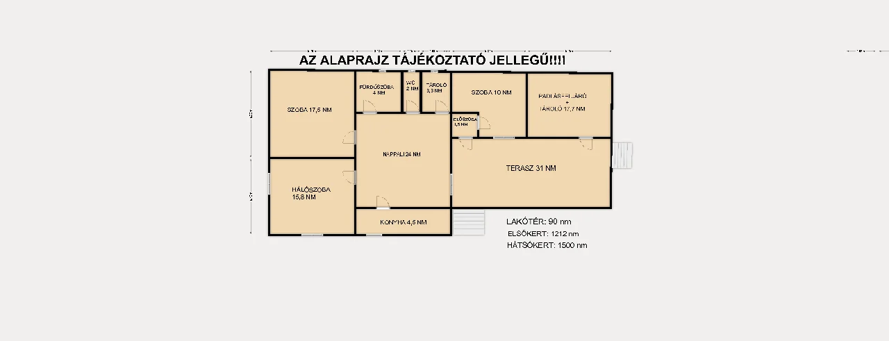 Eladó családi ház Dömsöd Széchenyi utca alaprajz