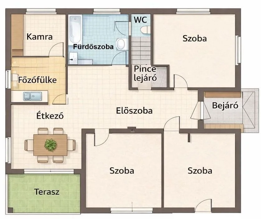 Eladó családi ház Zsámbék Terv alaprajz