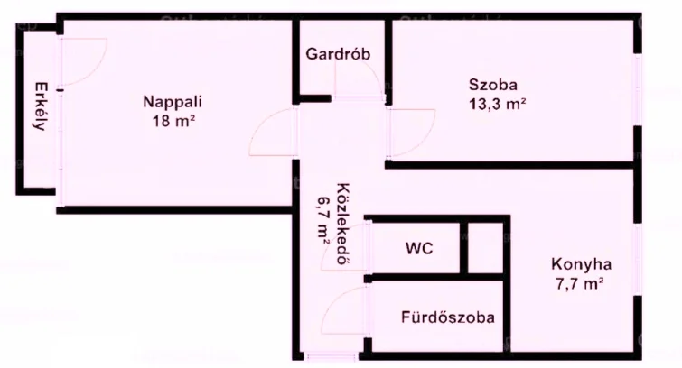 Eladó panel lakás Miskolc Szentgyörgy alaprajz