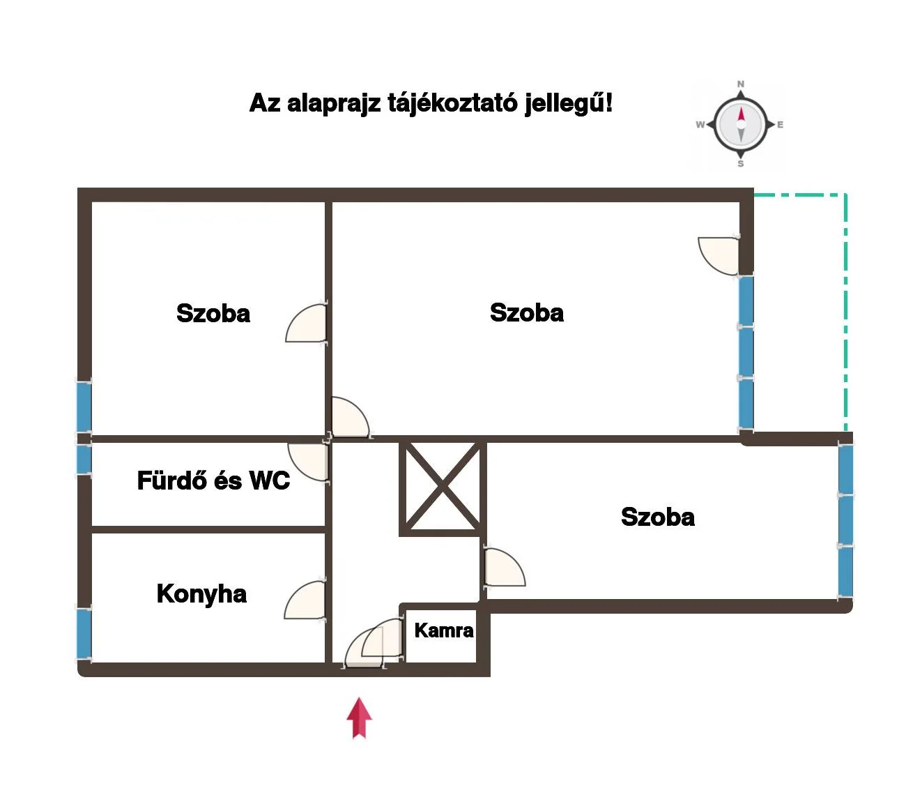 Eladó panel lakás Nagykanizsa alaprajz