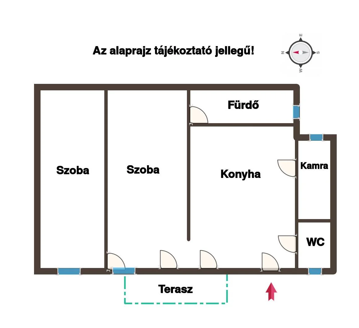 Eladó tégla lakás Nagykanizsa alaprajz