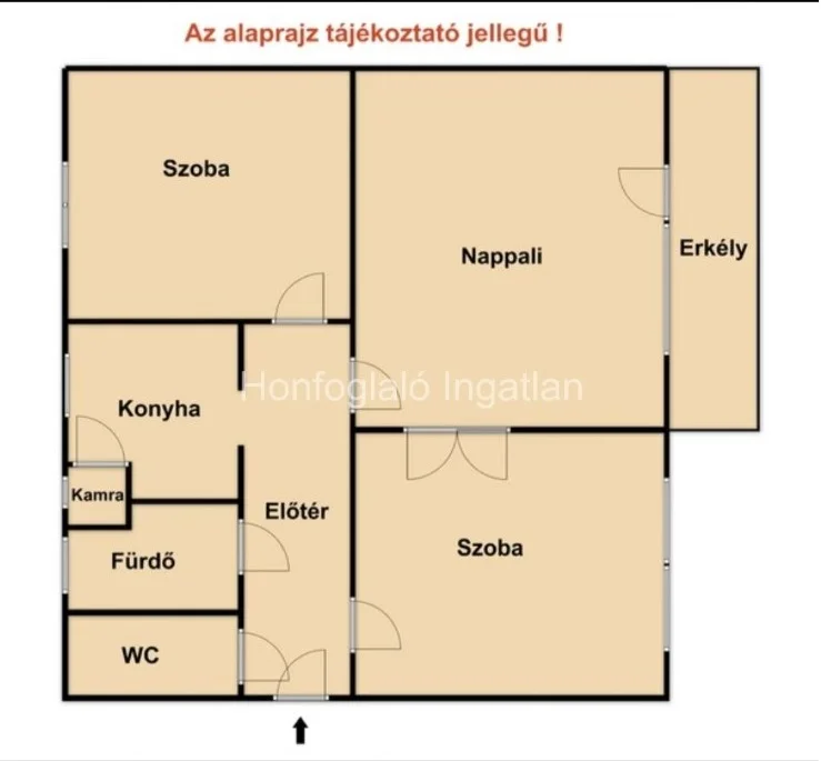Eladó tégla lakás Nyíregyháza Kossuth Lajos utca alaprajz