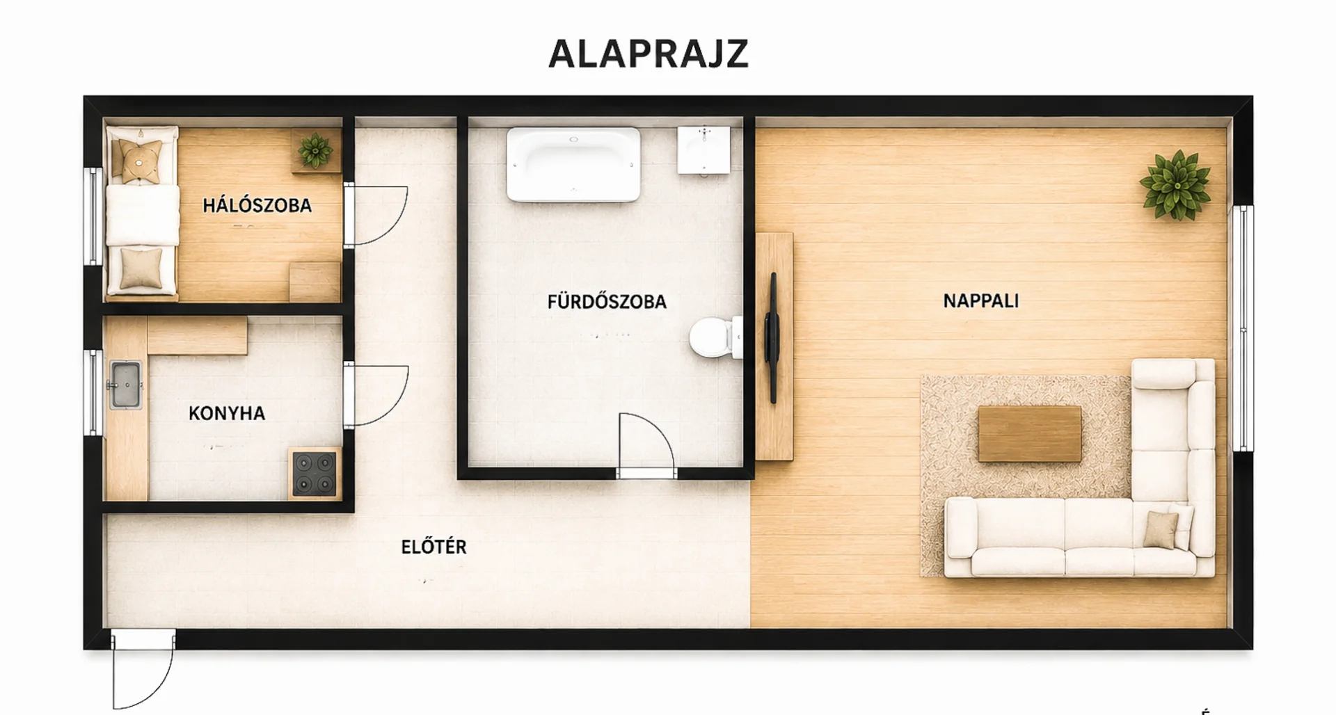 Eladó panel lakás Budapest 10. ker. Liget tér alaprajz