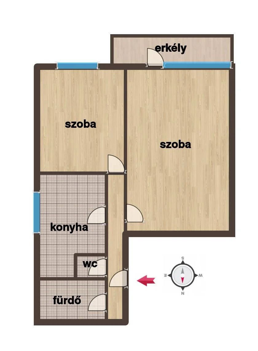 Eladó panel lakás Szombathely Váci Mihály utca alaprajz