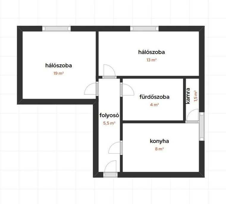 Eladó tégla lakás Kecskemét Faragó Béla fasor alaprajz