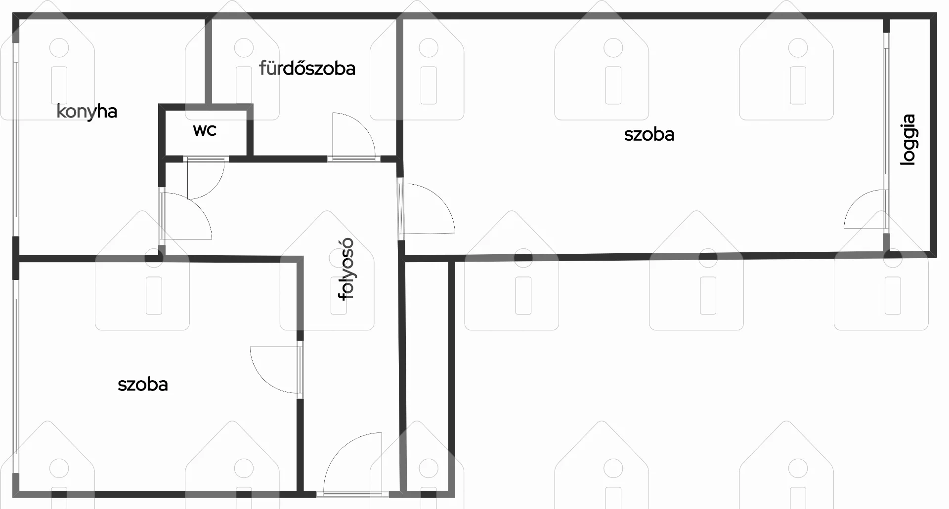 Eladó panel lakás Hajdúszoboszló Szilfákalja alaprajz