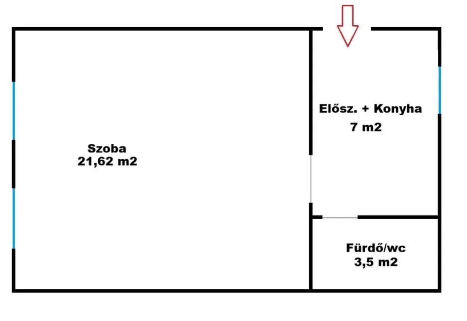 Eladó tégla lakás Budapest 04. ker. Aradi utca alaprajz